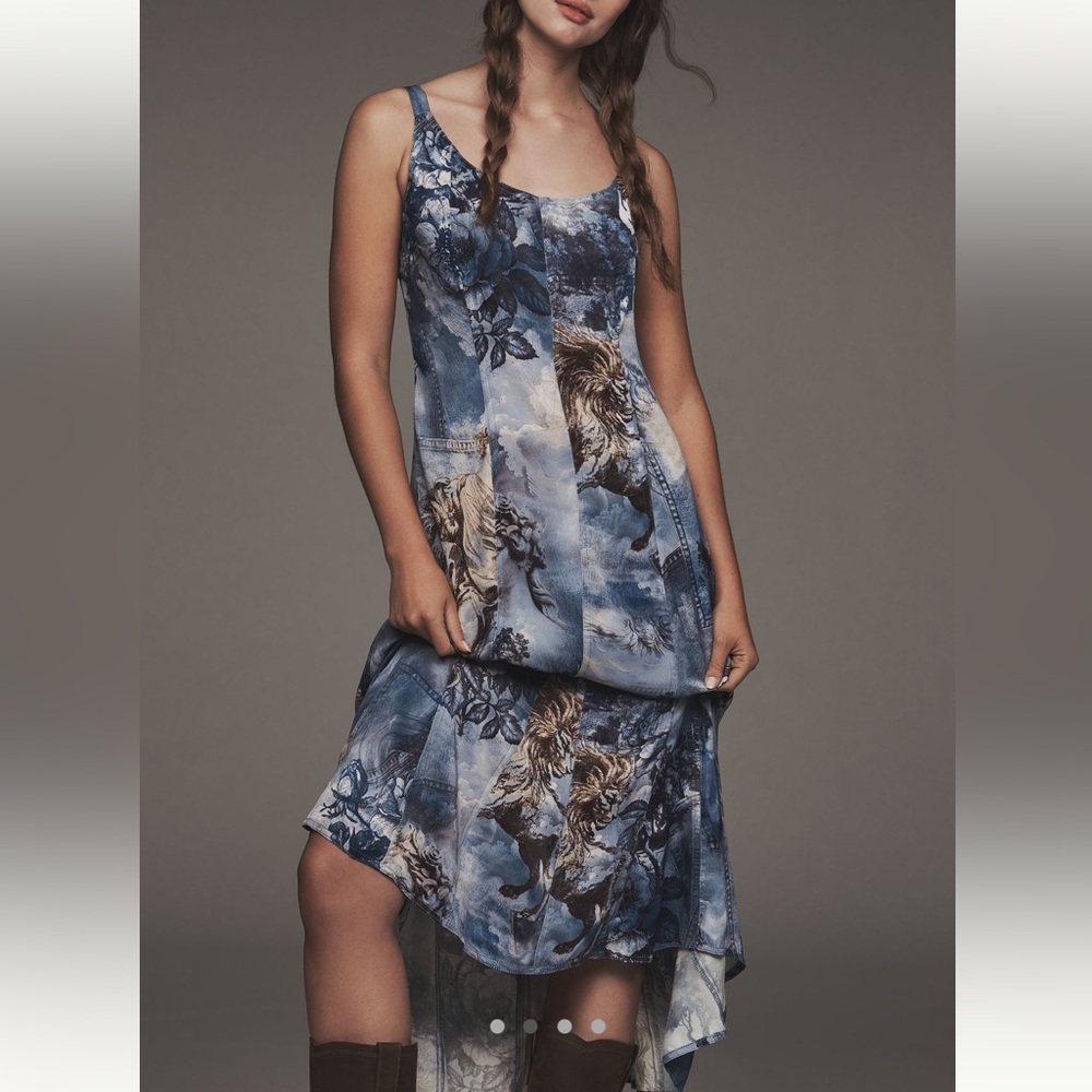 ANTHROPOLOGIE PILCRO SLEEVELESS SCOOP NECK MIDI DRESS SIZE XS MSRP $178.00 NWT